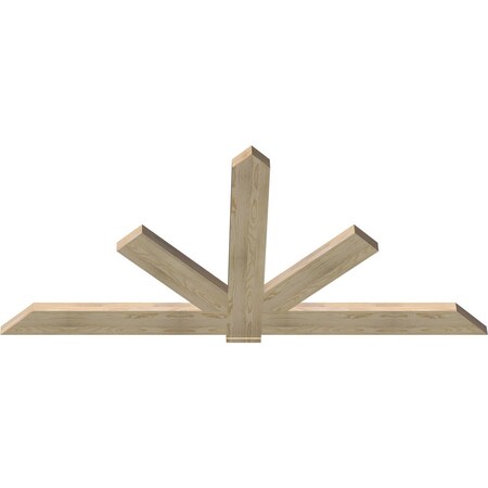 Ekena Millwork Kennewick Rough Sawn Timber Gable Bracket, Douglas Fir, 84"W x 42"H x 2"D x 6"F, 12/12 Pitch GBW084X42X0206KEN00RDF